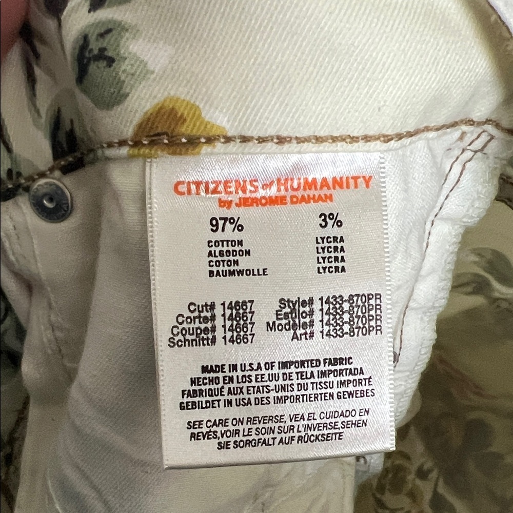 Citizens of Humanity Mandy Floral Pants Size 32 - Picture 8 of 9